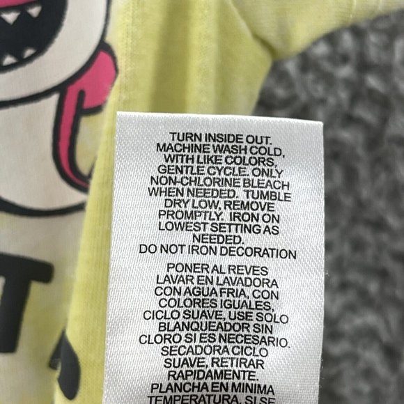 Pink Fong Baby Shark Romper Baby Boys Size 3-6 Months Yellow Tie Dye Romper 3M - Picture 5 of 6